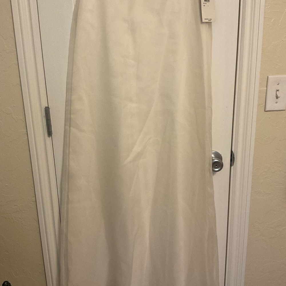 Nicole Miller Silk Maxi Skirt Ivory – 100% Silk – NWT – Size 0